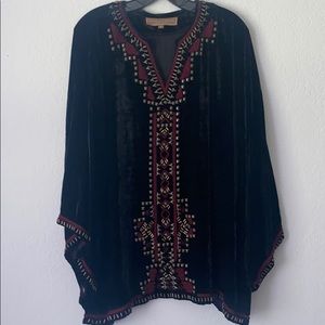 Double D Ranch black velvet tunic